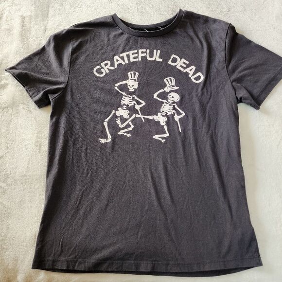Grateful Dead Dancing Skeletons Gray Tshirt With Graphics Kids Size Large - Picture 1 of 5